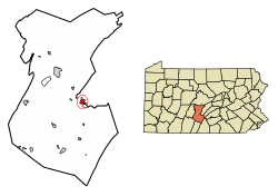 Huntingdon County Pennsylvania Incorporated and Unincorporated areas Mount Union Highlighted